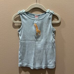 Gymboree Tank Top with Giraffe | Size 2T | Blue